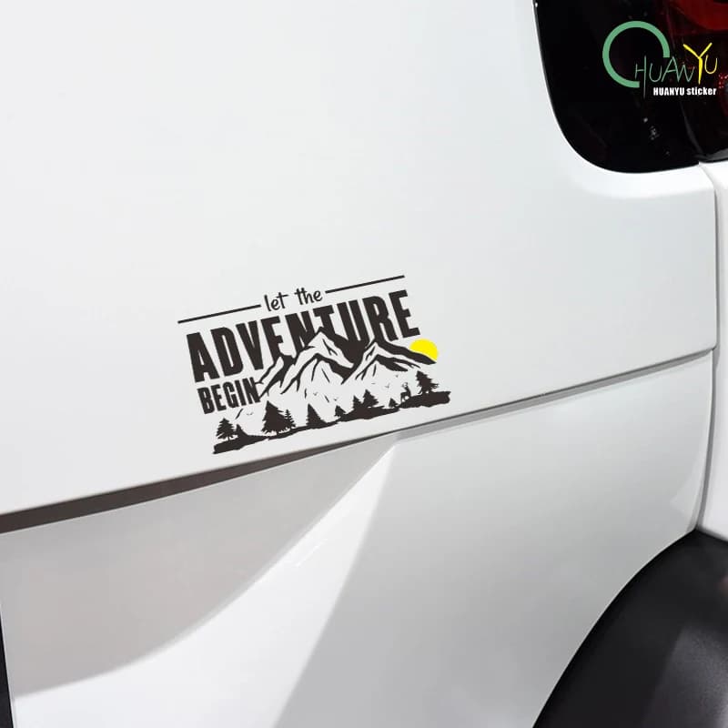 Let the adventure begin Mountain outdoor horseman Tank 300 car window door decal reflective car sticker - 4