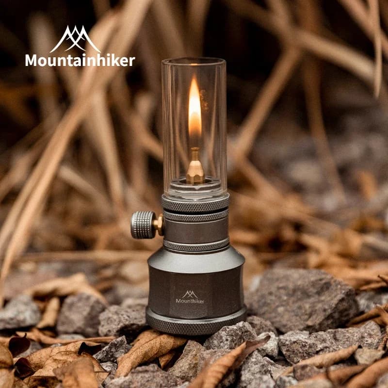 MOUNTAINHIKER Outdoor Gas Light Set Picnic Camping Retro Decorative Ambience Light Creative Desktop Bedside Gas Light - 2