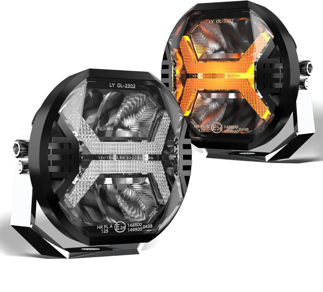 شريط إضاءة عمل LED للسيارة 4 بوصة 12V كهرماني DRL ضوء قيادة كشاف لسيارات جيب الطرق الوعرة القوارب الجرارات الشاحنات 4x4 SUV ATV