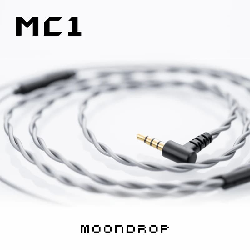 كابل ترقية MOONDROP MC1، ميكروفون 3.5mm مع كابل متعدد الأغراض 0.78mm-2pin - 4