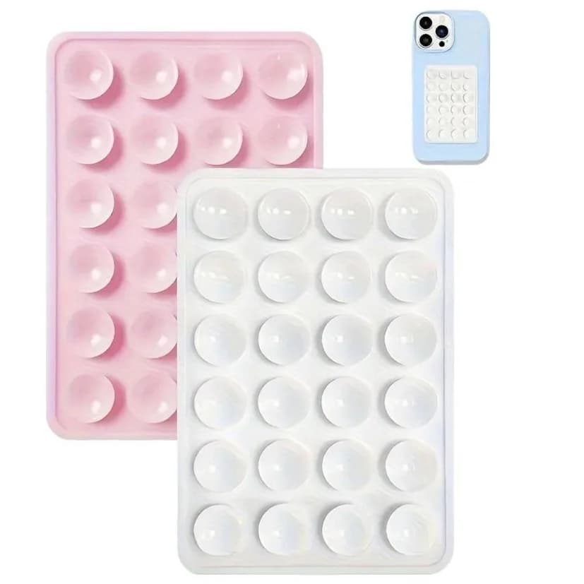 Silicone Suction Phone Holder Mat Multifunctional Suction Cup Wall Stand Square Anti-Slip Single-Sided Case Mount Back Sticker - 5
