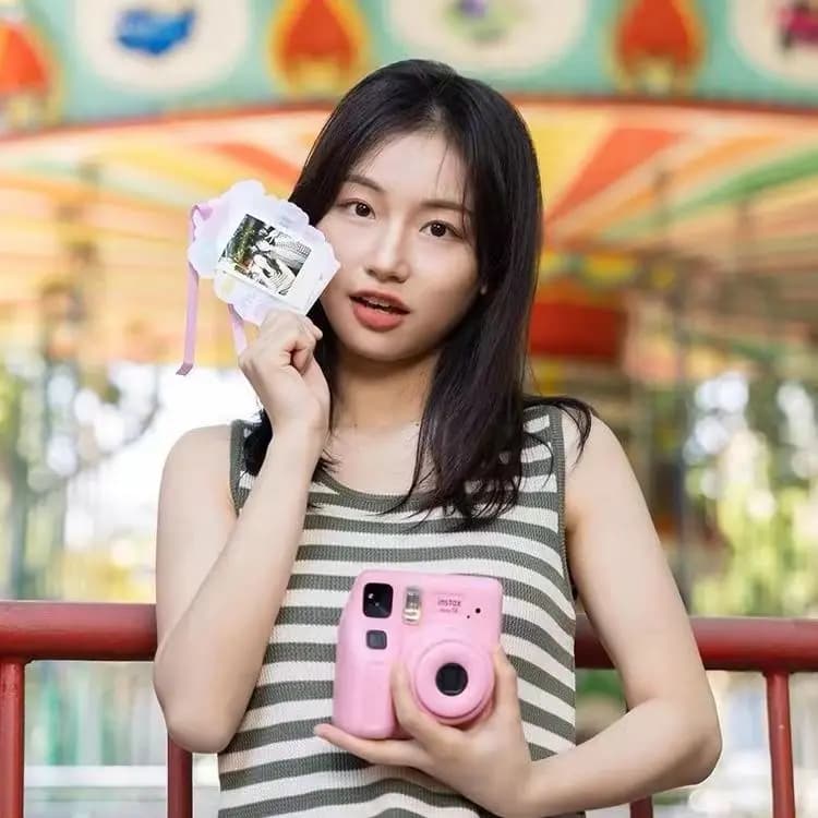 Fujifilm Instax Mini SE Mini 7 + Instant Camera Film Cam Auto-focusing Wrist Strap Birthday Gift for Girls New Year Festival - 6