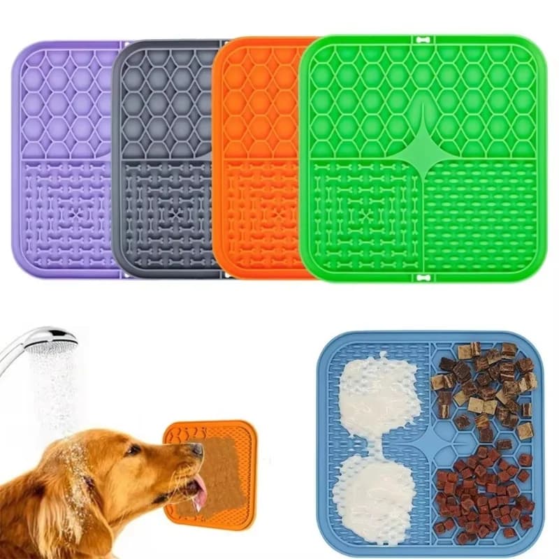 Pet Lick Silicone Mat Slow Feeder Dog Food Plate Bathing Distraction Sucker Training Feeder for Dogs Kitchen Supplies - 5