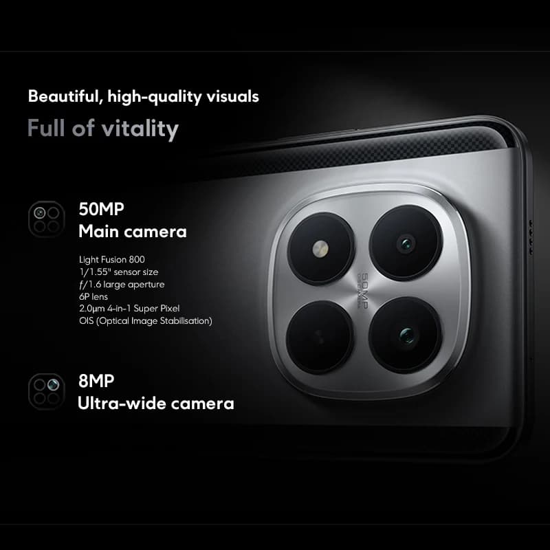 هاتف POCO M8 Pro 5G جديد إصدار عالمي معالج Snapdragon 7s الجيل 4 NFC شاشة 6.83 بوصة 1.5K 120 هرتز بطارية 6500 مللي أمبير شحن 100 واط كاميرا رئيسية 50 ميجابكسل - 5