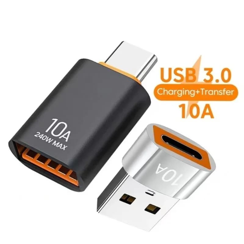 10A OTG USB 3.0 إلى نوع C محول USB أنثى إلى نوع C ذكر شحن سريع OTG USB C لأجهزة الكمبيوتر المحمول Xiaomi سامسونج