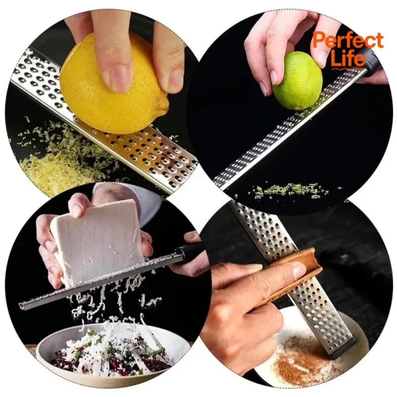 FAIS DU High Quality Stainless Steel Peel Lemon Cheese Vegetable Manual Grater Peeler Sharp Blade Choppable Cheese Kitchens Tool - 4