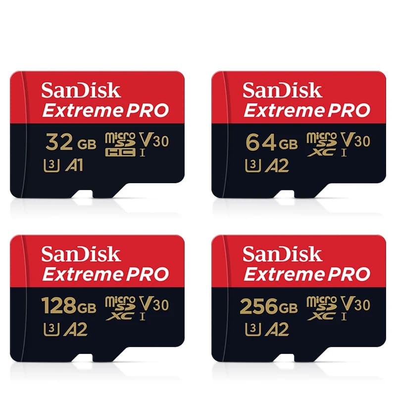 SanDisk Extreme Pro Flash 128GB Card Micro SD Card SDXC UHS-I 400GB 256GB 64GB U3 V30 TF Card Memory Card Adapter for Camera DJI - 2