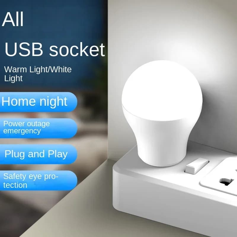 مصباح USB للكمبيوتر المحمول شحن الطاقة مصابيح كتاب صغير LED حماية العين قراءة ضوء صغير مستدير ضوء ليلي - 5