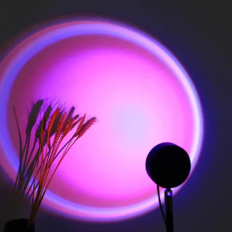 USB LED projector night light RGB sunset atmosphere night light, with remote control, used for room decoration photography - 5