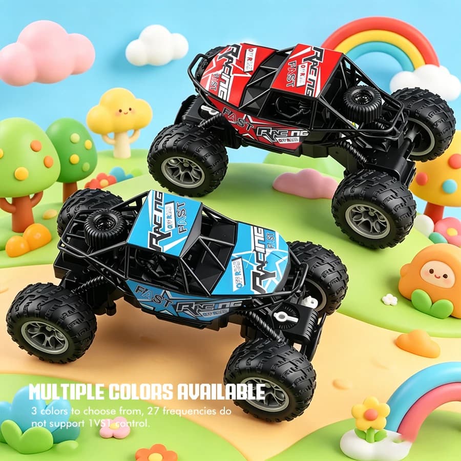 4-Way Remote Control Car with Lights, Anti-Slip Rubber Tires, Outdoor Off-Road Climbing Toy Car Model for Kidsren and Boys - 6