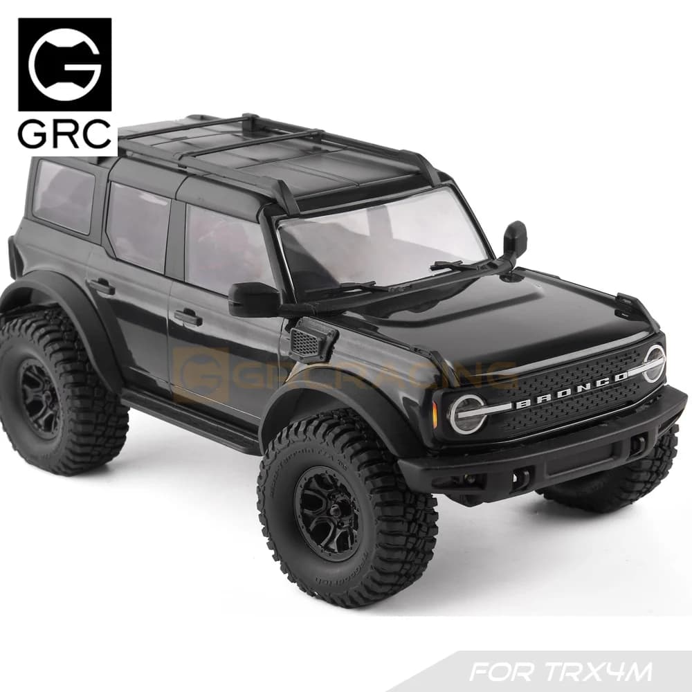 مدخل هواء غطاء محرك ستيريو مطبوع ثلاثي الأبعاد باللون الأسود لسيارات Trax Trx-4m و1/18 Bronco Trx4m Rc Crawler - شبكة مدخل هواء محسنة - 5