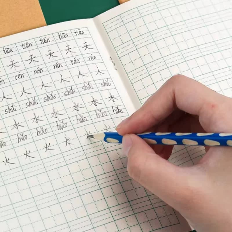 كتاب تدريب على الكتابة الصينية مع شبكة Tianzi Pinyin دفتر ملاحظات الطالب أدوات مكتبية صينية 2/5 قطع - 3