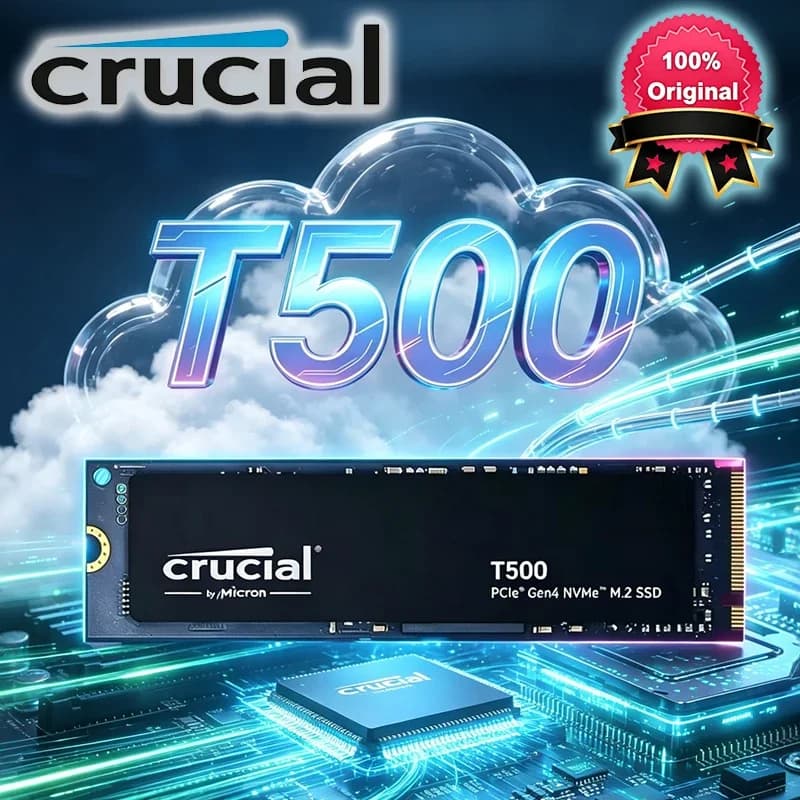 Crucial T500 1TB Gen4 NVMe M.2 SSD 7300MB/s Gaming Internal Solid State Drive for PS5 Laptop PC CT1000T500SSD8 OEM Original