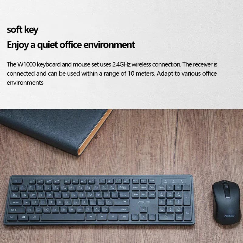 ASUS W1000 Wireless Keyboard Set Lightweight Unisex Office Home Ergonomic Keyboard - 3