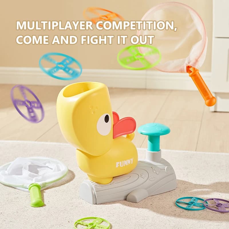 أقراص الهواء قاذفة ألعاب الأطفال ألعاب داخلية وخارجية آلة زيادة القرص الطائر الصحن قاذفة القدم الاطفال لعبة رياضية القفز - 2