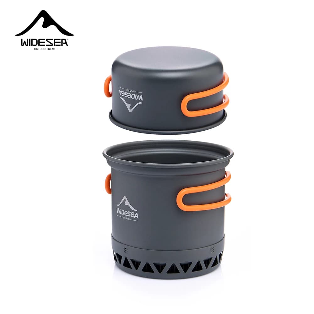 Outdoor Camping Pot 1.3L 2.3L Cookware Outdoor Cooking Kettle Set Heat Cooker Travel Tableware Tourist Kitchen Utensil Equipment - 3