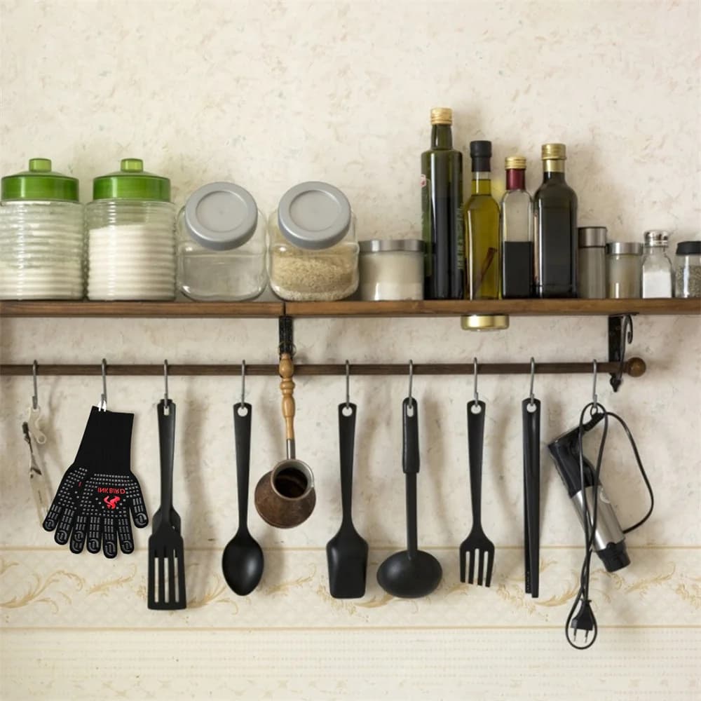 قفازات شواء من السيليكون من INKBIRD، مقاومة للحرارة، مانعة للانزلاق، معزولة، 14 بوصة - 5