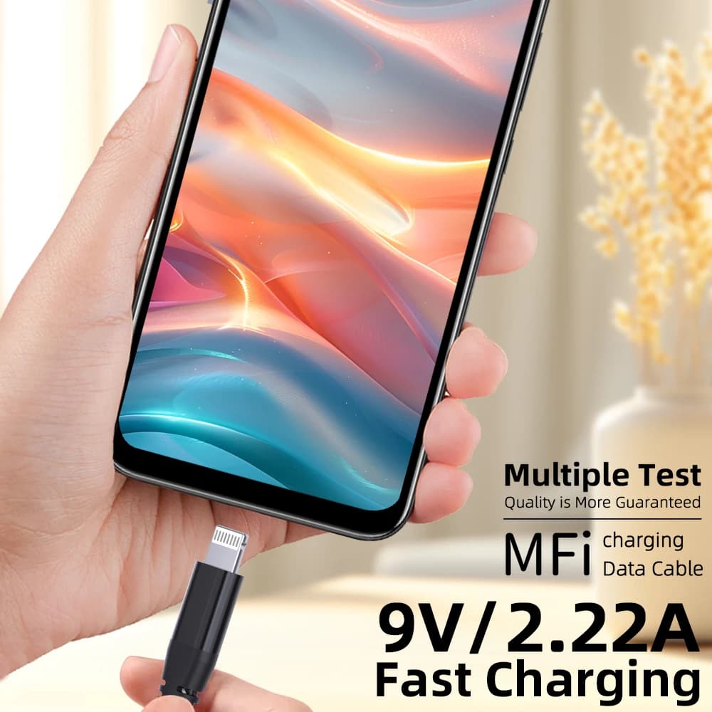 1PC 2PCS Type C to Lightning Fast Charging Data Cable MFI Certified 20W Nylon Braided Cable for iPhone14 14Pro 14Plus 13 12 11 X - 3