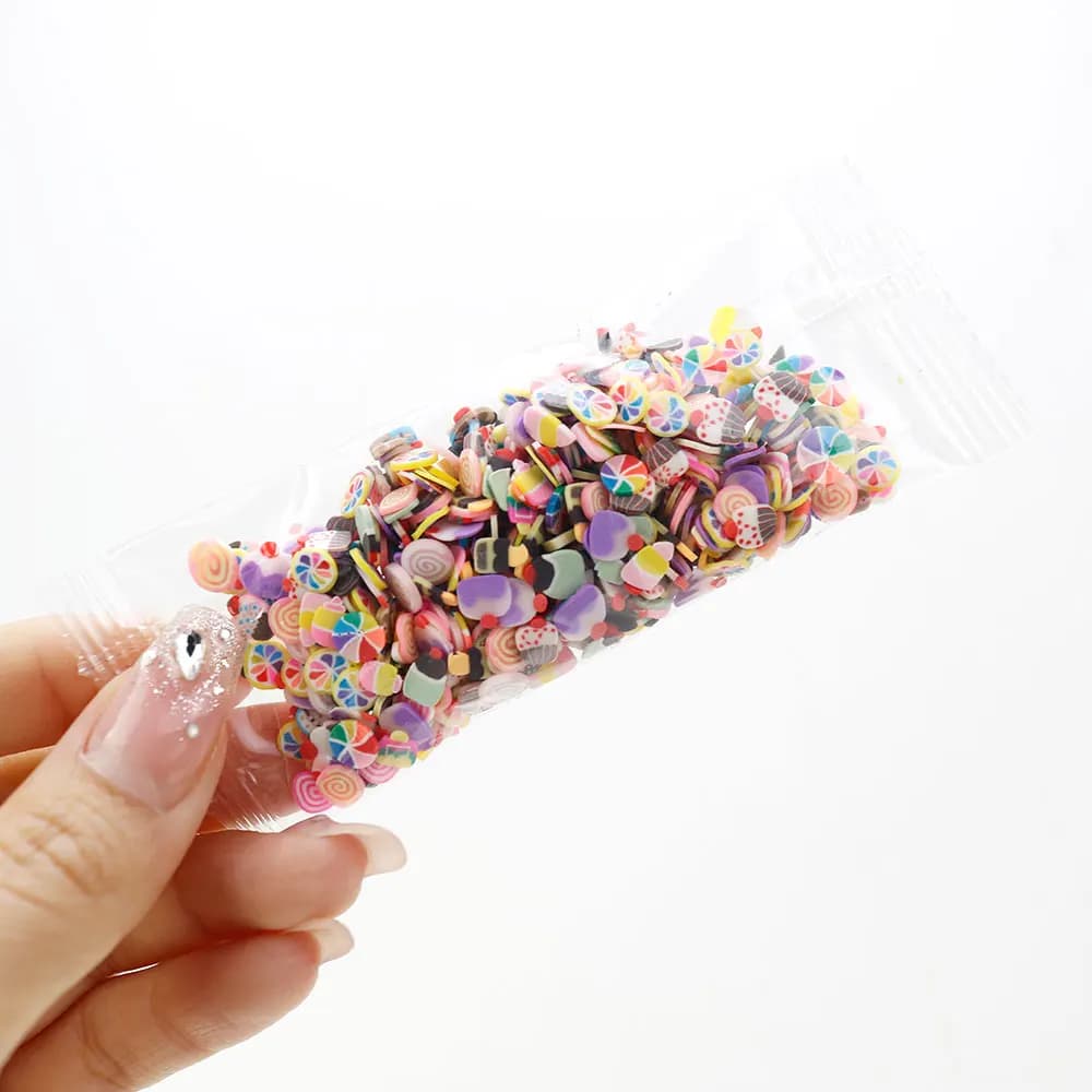 For fun 1000pcs Mix Fruit Soft Clay Slime Animal Flower Slice Resin Filler for Nail Art Epoxy Mold DIY Crafts Making - 5