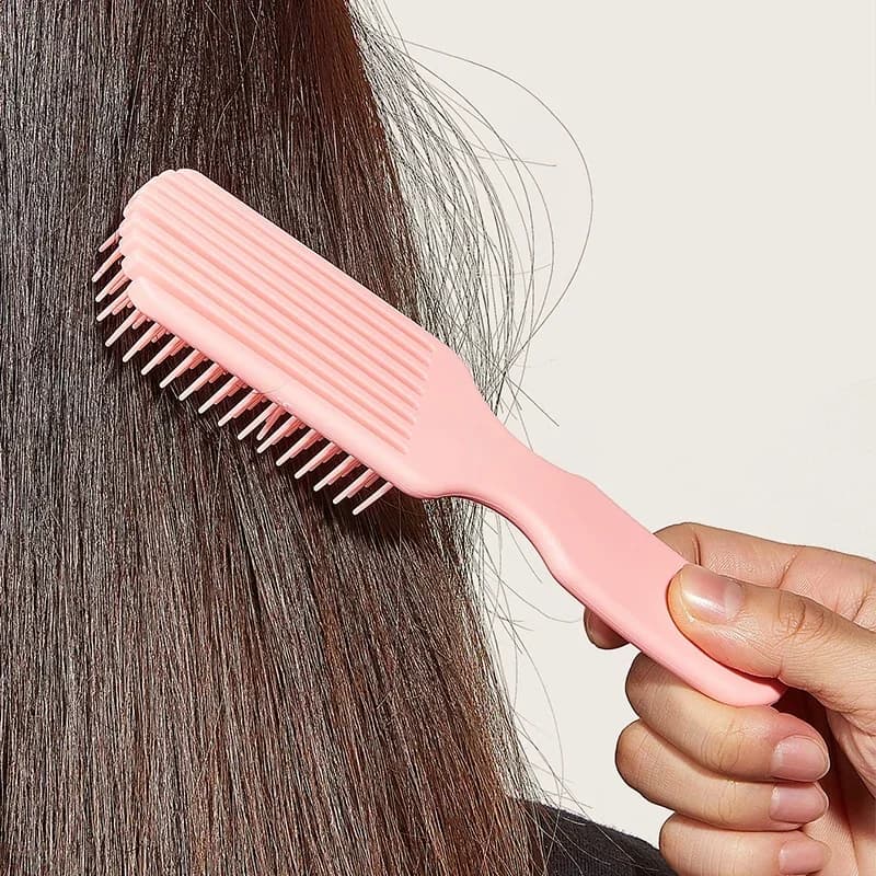 1pcs Hair Styling 9-claw Comb Scalp Massage Hairbrush for Hair Soft Detangler Straight Curly Wet Hair Comb Hairdressing Tools - 3