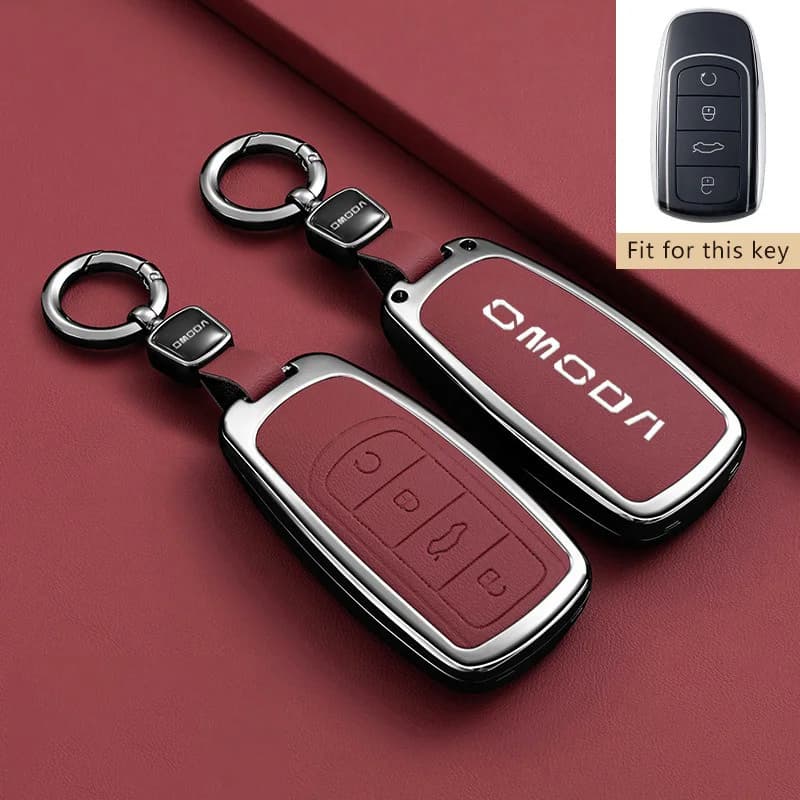حافظة مفاتيح من سبائك الزنك لسيارة Chery Omoda C5 5 9 Phev Premium 2025 2026 إكسسوارات السيارات غطاء ريموت حامل غطاء سلسلة مفاتيح - 2