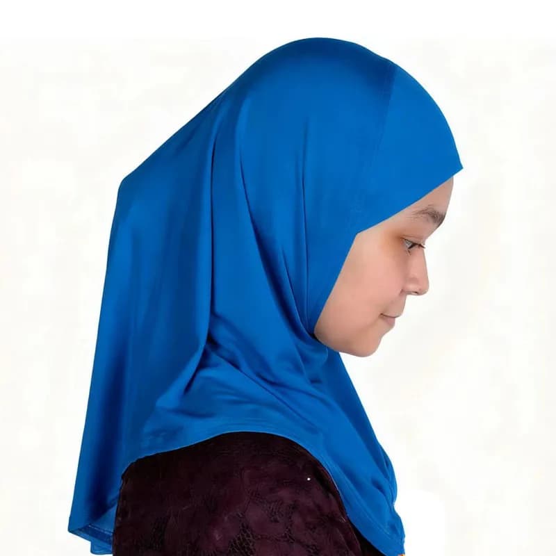 الفتيات الاطفال مسلم 1 قطعة أميرة العملي الحجاب الحجاب وشاح فوري الراحة الإسلامية أغطية الرأس لعمر 2 إلى 6 سنوات - 2