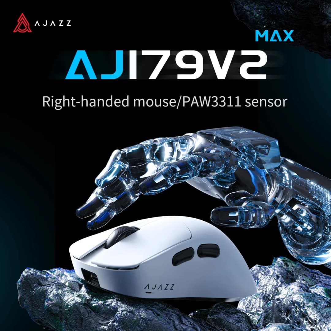 AJAZZ AJ179 V2/MAX Wireless Gaming Mouse 3 Model With Magnetic Attraction Charging Base PAW3311 Sensor 12000 DPI For PC Laptop - 2