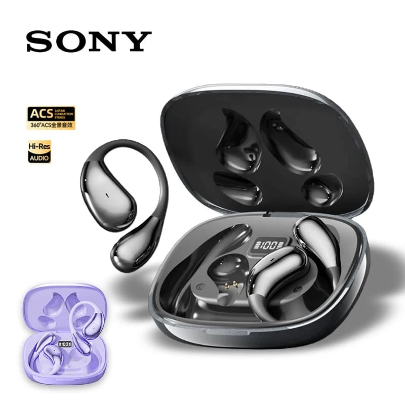 سماعات رأس Sony X32 بلوتوث لاسلكية أصلية: سماعات رياضية HiFi مع مايكروفون، تصميم Earhook