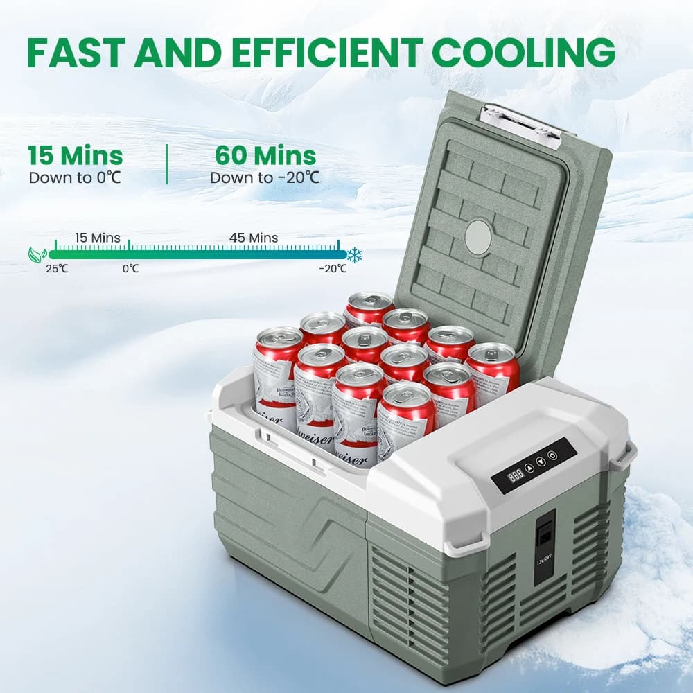 ثلاجة محمولة Alpicool NL9 سعة 9 لتر 12V/24V ثلاجة سيارة صغيرة 100V~240V مبرد كهربائي صغير قابل للتوصيل بالمقبس للتخييم - 2