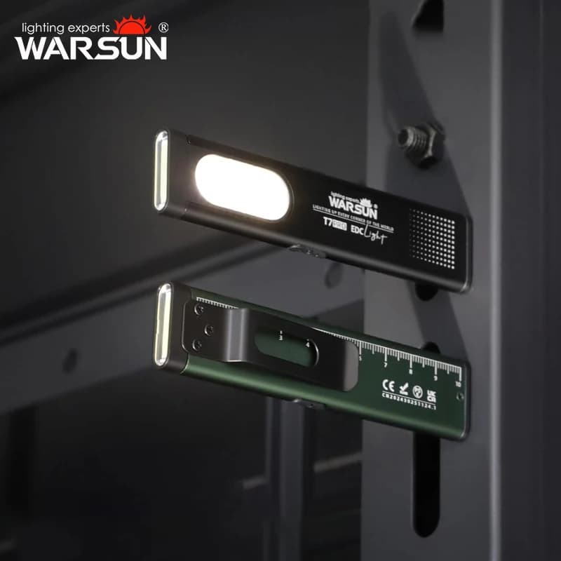 كشاف LED محمول WARSUN T7، كشاف جيب صغير 800 لومن، قابل لإعادة الشحن، قاعدة مغناطيسية، كليب، إضاءة عمل، للتنزه، الصيد، الاستخدام اليومي