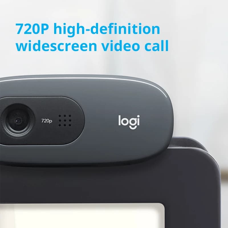 Logitech C270 HD Video 720P Webcam Built-in Micphone USB2.0 Mini Computer Camera for PC Laptop Video Conference Camera Original - 2