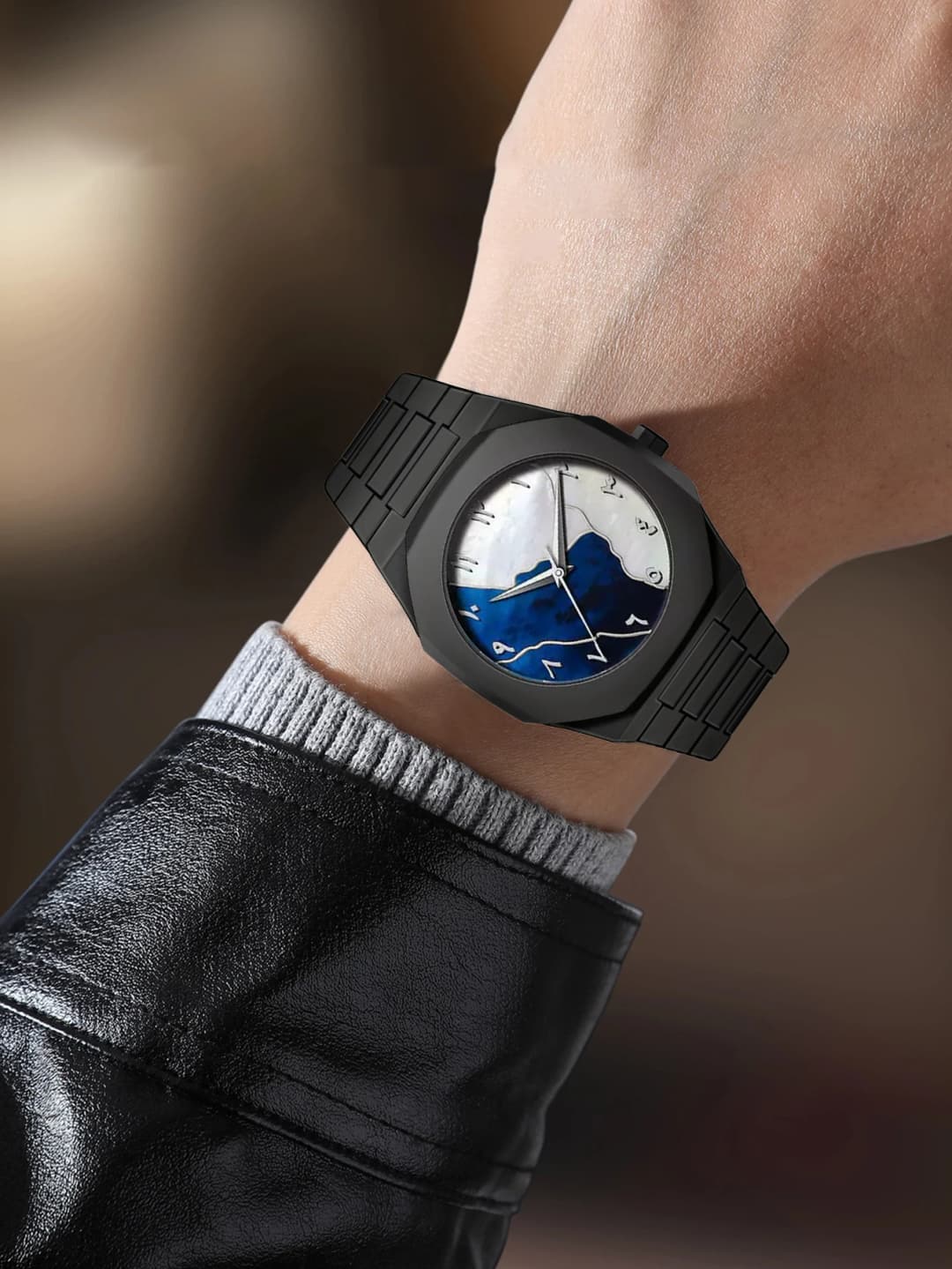 LUCKYFOXNew high-end watches men's trend graffiti art quartz watches - 4