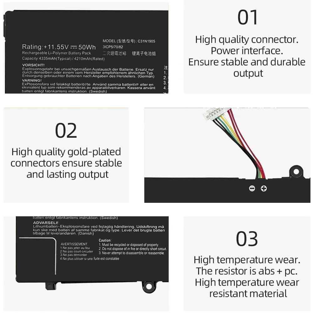 SKOWER C31N1905 Laptop Battery ASUS VivoBook S433F S433FL Adolbook adol14z adol14flc S4600F S5600F - 4