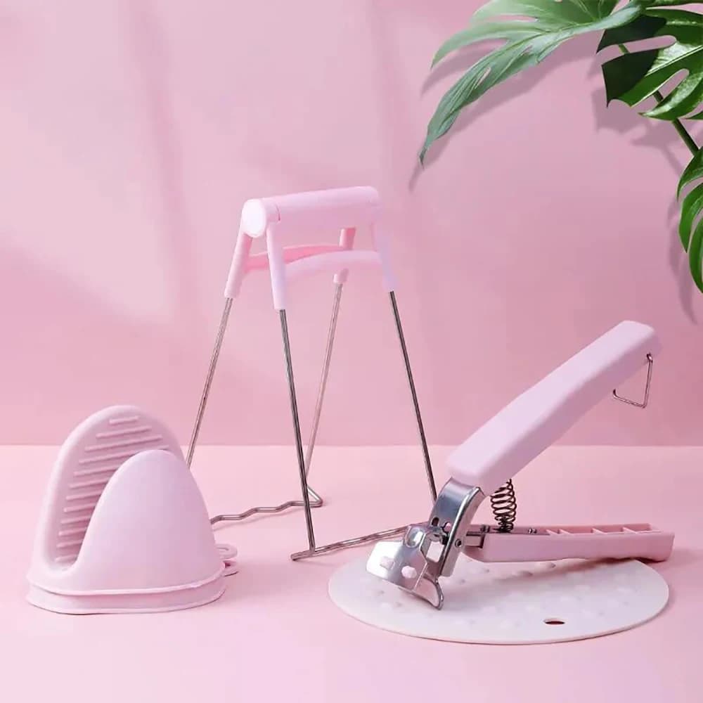 مكافحة السمط كليب القرص رافع باخرة المشبك قفازات السيليكون فرن الميكروويف صينية عدم الانزلاق عموم القابض اكسسوارات المطبخ - 4