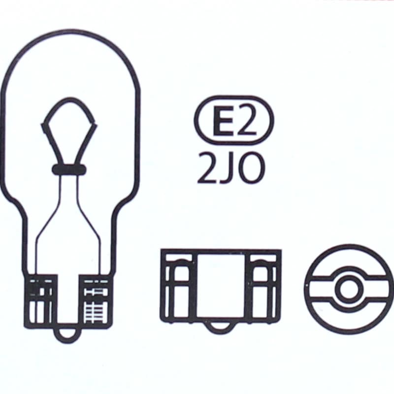 Philips 2 Lamps 12V W16W W2,1x9,5d Vision Original Car Reverse Bulb Brake Lamp Standard Signals Rear Light 12067CP - 2