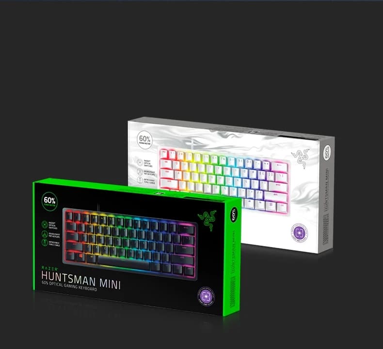 رازر هانترمان ميني - لوحة مفاتيح ألعاب بسويتش بصري خطي وإضاءة كروما RGB مع تصميم محمول للغاية - 5