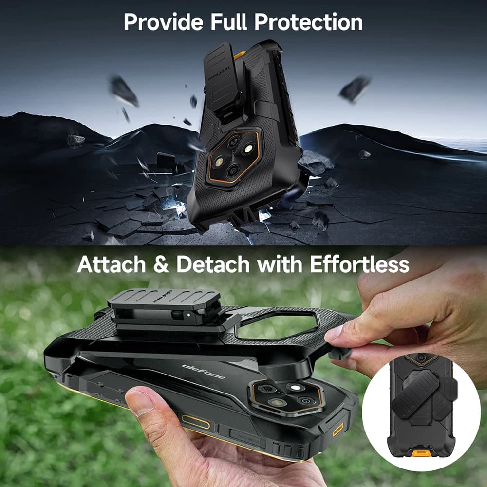 غطاء Ulefone Armor مقاوم للصدمات بفتحات دقيقة متعدد الوظائف واقي ثقيل الواجب لهاتف RugKing 4 Pro - 2