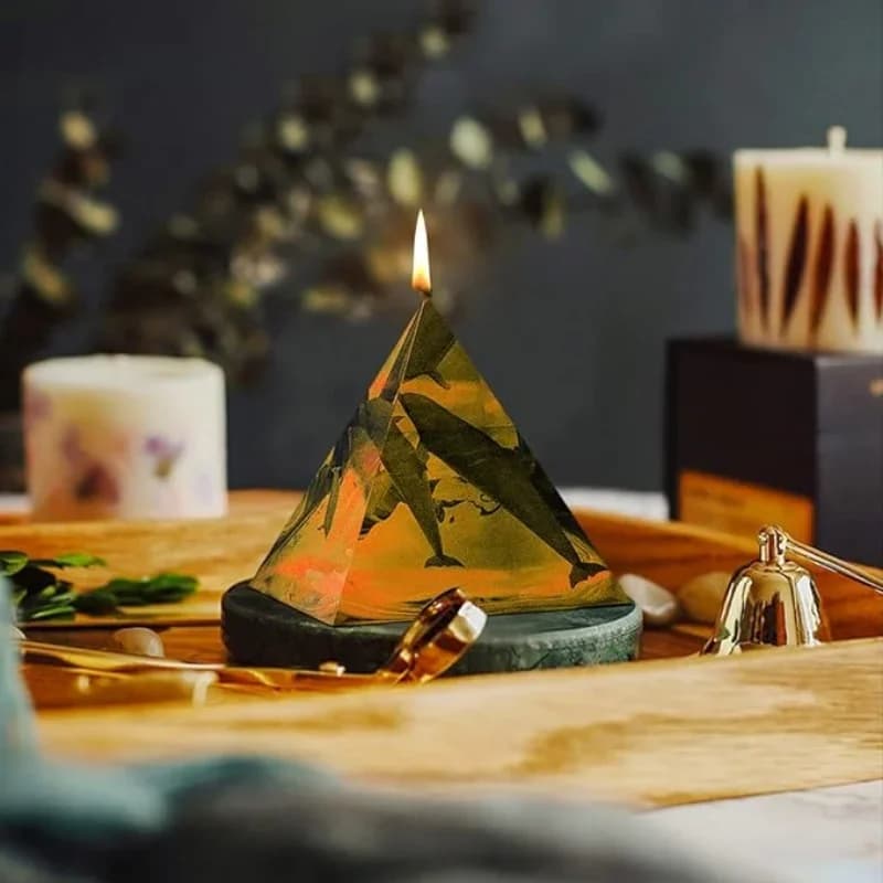 قوالب الراتنج الهرم سيليكون ثلاثية الأبعاد ، مجموعة قوالب إيبوكسي الهرم قالب السيليكون الهرم لقوالب صب الايبوكسي الراتنج الحلي Mo - 5