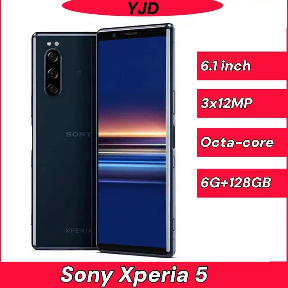 Used Sony Xperia 5 EU/Japan Version 4G NFC 6GB+64GB/128GB 3*12MP+8MP Camera 6.1" Snapdragon 855 Octa-Core Original Mobile Phone