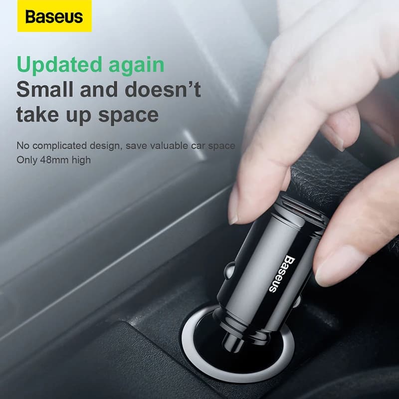 شاحن سيارة Baseus USB شحن سريع 4.0 QC4.0 QC3.0 PPS SCP 5A PD Type C 30 واط، شاحن سيارة سريع لهواتف آيفون وشاومي - 4