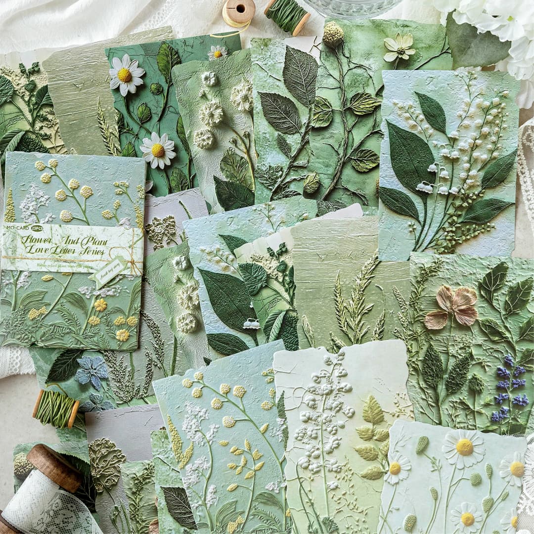 23pcs/pack Vintage Reliefs Texture Paper DIY Scrapbooking Collage Materials Decor Junk Journal Aesthetics stationery Paper