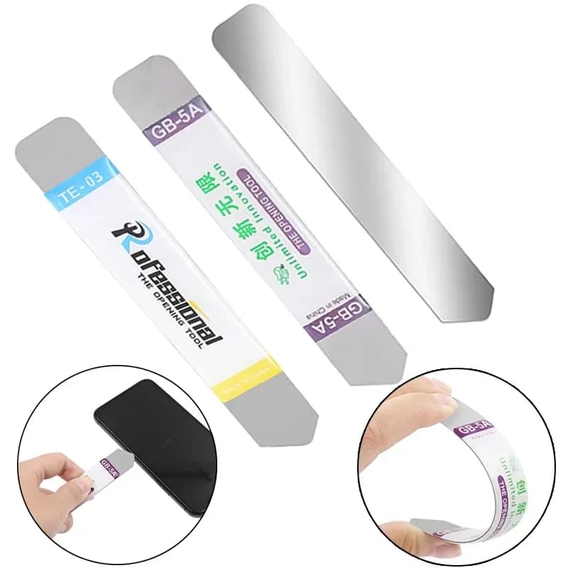 6/1 قطع شفرة من الفولاذ المقاوم للصدأ ناعمة رقيقة للغاية أدوات فتح الشاشة والبطارية للهواتف والأجهزة اللوحية لفتح سامسونج آيفون آيباد - 2