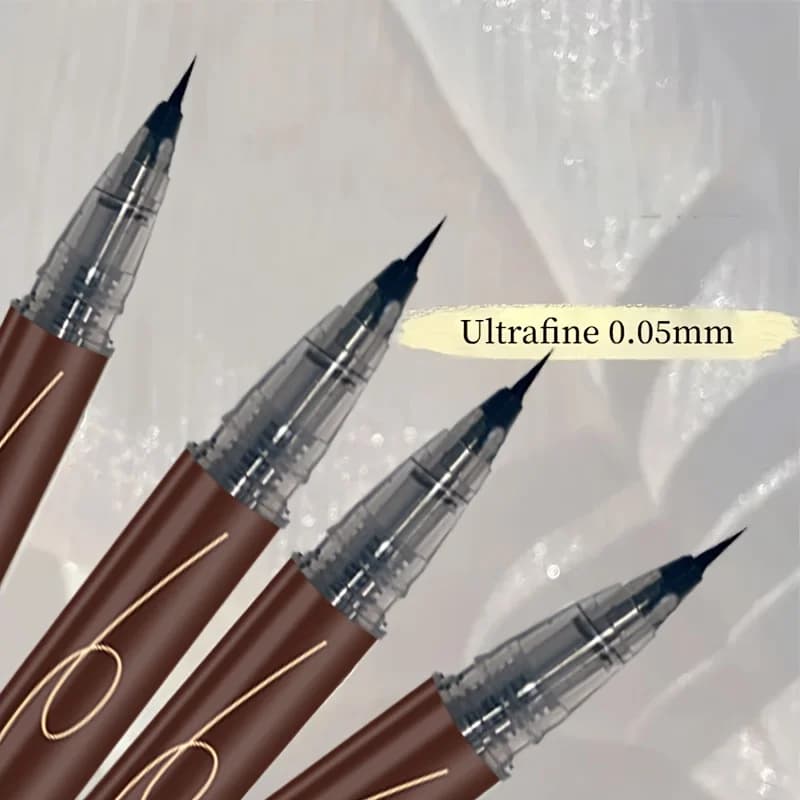Ultra-fine ultra-fine eyebrow pencil waterproof professional sweat-proof liquid eyeliner Eyebrow dual-purpose durable makeup art - 5