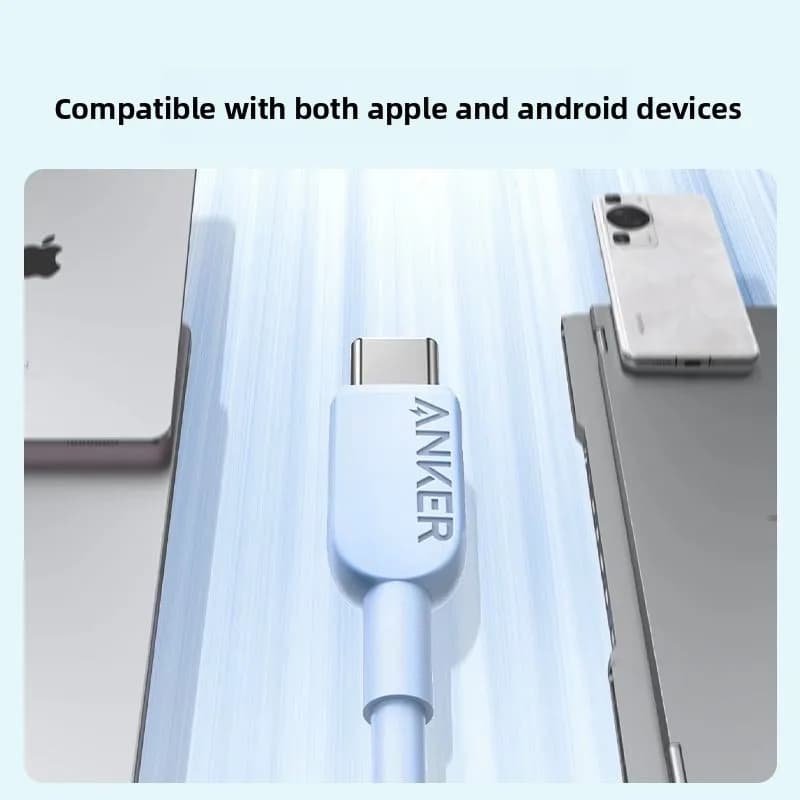 ANKER Dual Type-C Charging Cable Suitable for IPhone 17 ProMax Samsung S22 MacBook Air Fast Charging Data Cable - 6