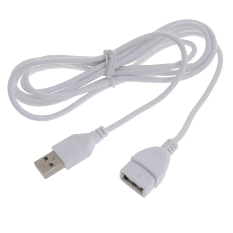 White USB Extension Cable Extender Male to Female 1.5M 5ft