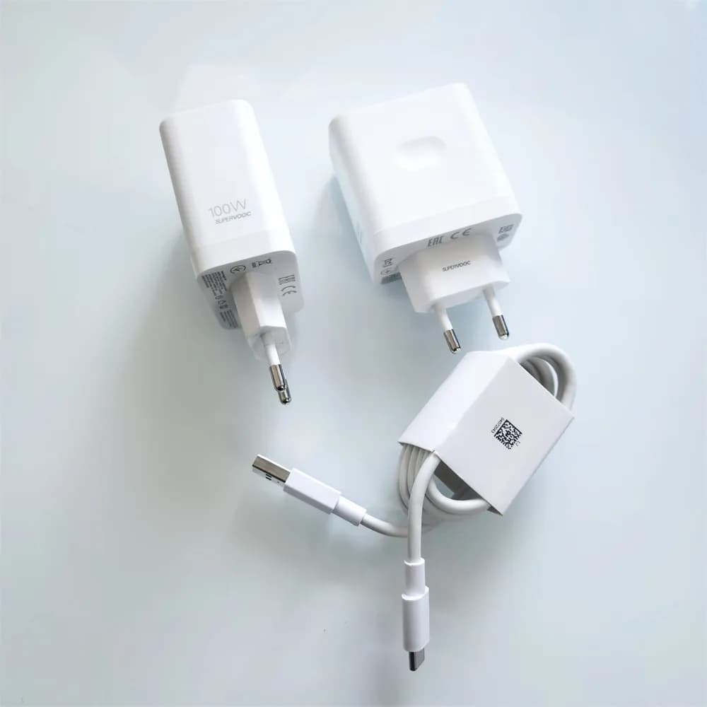 Realme 100W SuperVOOC EU Charger Fast Charging Power Adapter 10A USB C Cable For RealMe GT7 6 5 2T Neo 6 7 Se 14 13 Pro+ Find X8