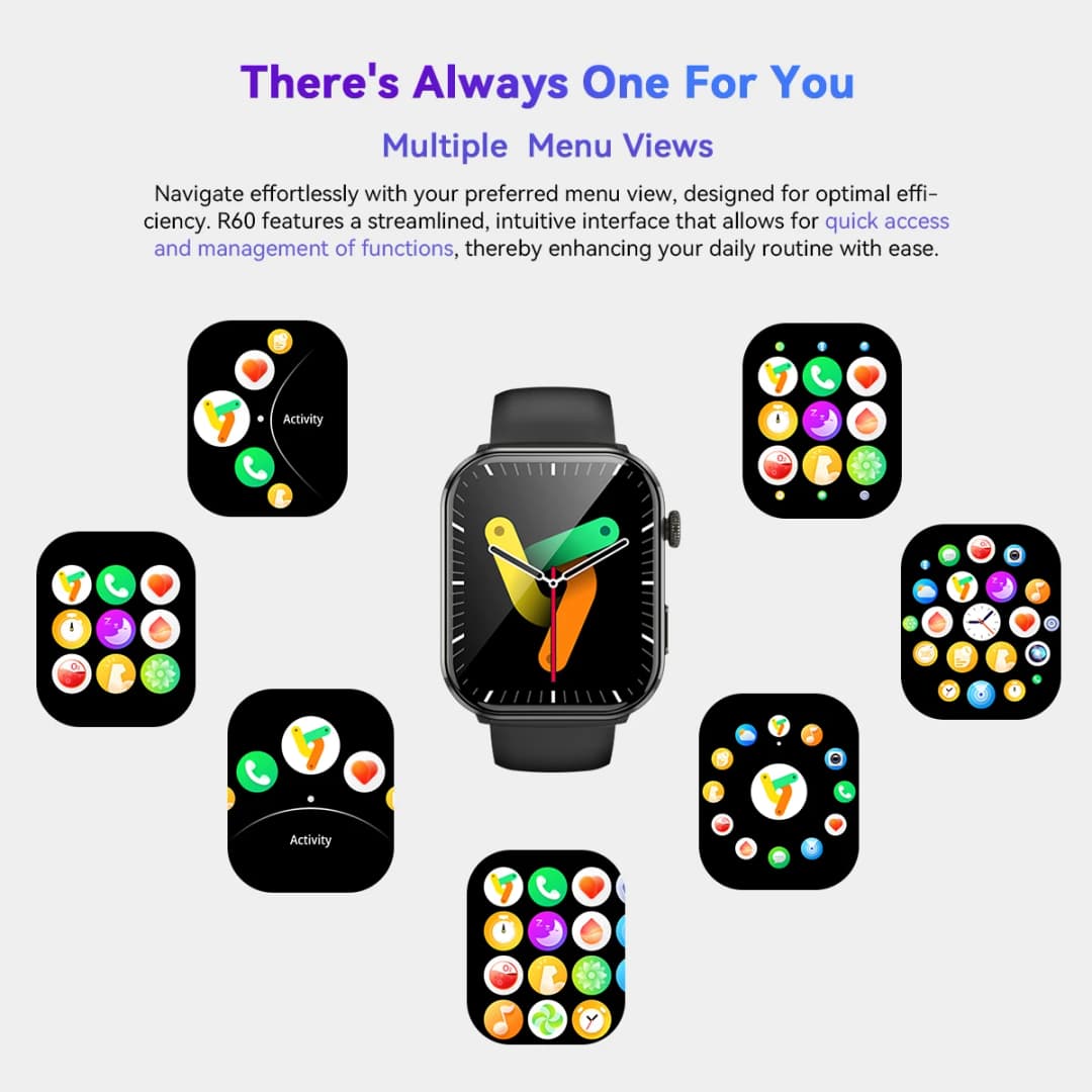 [World Premiere] Blackview R60 Smartwatch 1.96'' AMOLED Display 800mAh Bluetooth Phone Calls Health and Fitness Tracking Watch - 4
