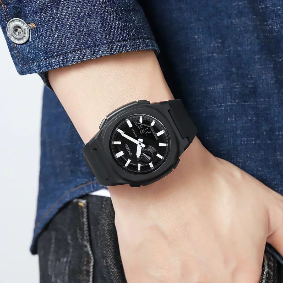 ساعات رياضية SKMEI مقاومة للماء للرجال ساعة معصم كرونو بعد تنازلي 5 منبهات ساعة تاريخ ريلوج هومبر مع حركة رقمية يابانية 2091 - 4