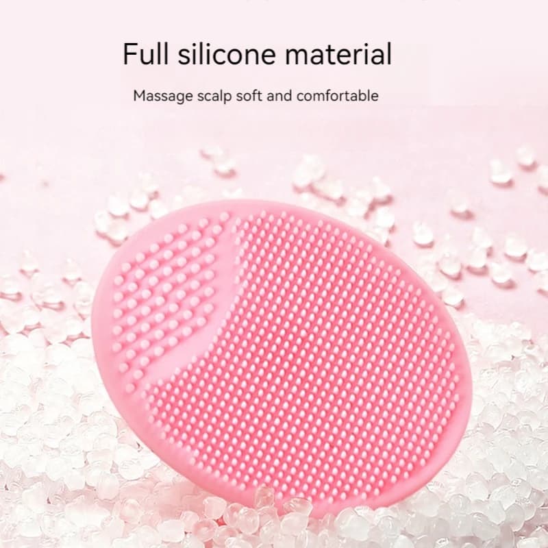 Silicone Face Wash Brush Clean Pores Baby Shampoo Brush Baby Bath Brush Soft Hair Round Shampoo Comb Home Use - 3