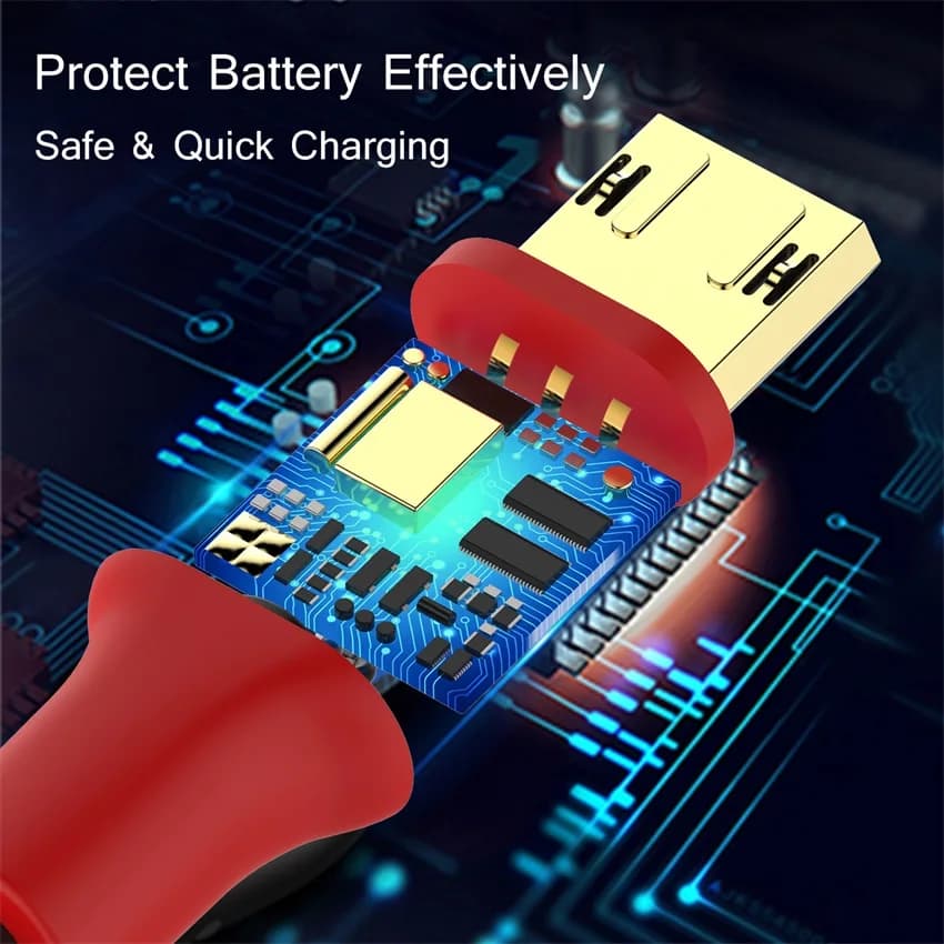 JianHan Micro USB Cable Reversible 3A Fast Charging for Samsung Xiaomi HTC LG Andriod USB Charger Data Cable Mobile Phone Cable - 3